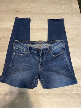 American Eagle Outfitters Women's Medium Blue Stretch Skinny Jeans